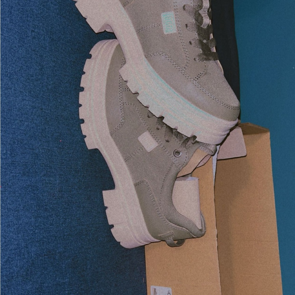 Women's Olive Platform Sneakers